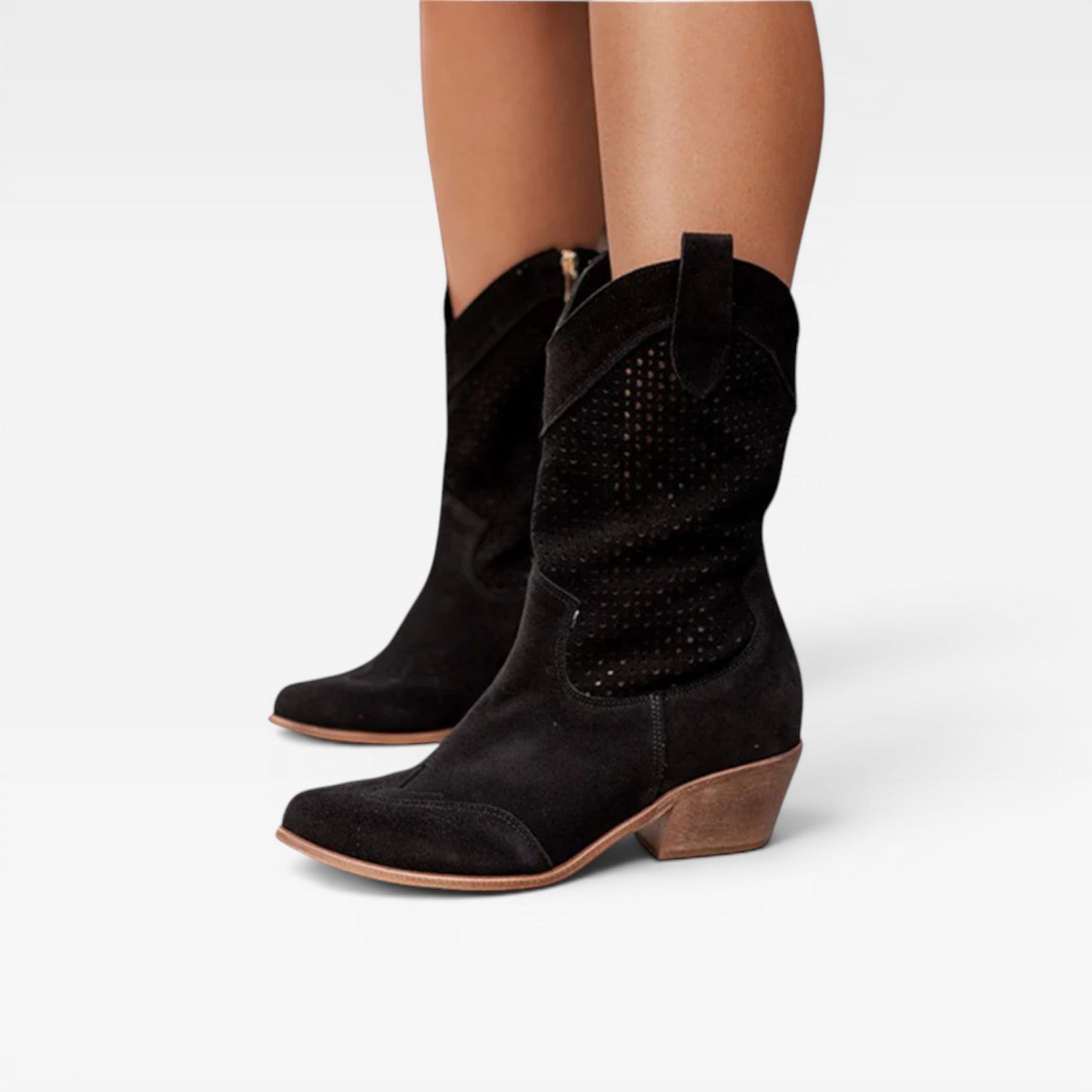 Women’s Western Cowgirl Boots – Breathable Perforated Summer Boots