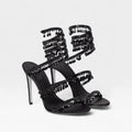 Women’s Crystal High Heel Sandals – Elegant Strappy Heels for Special Occasions