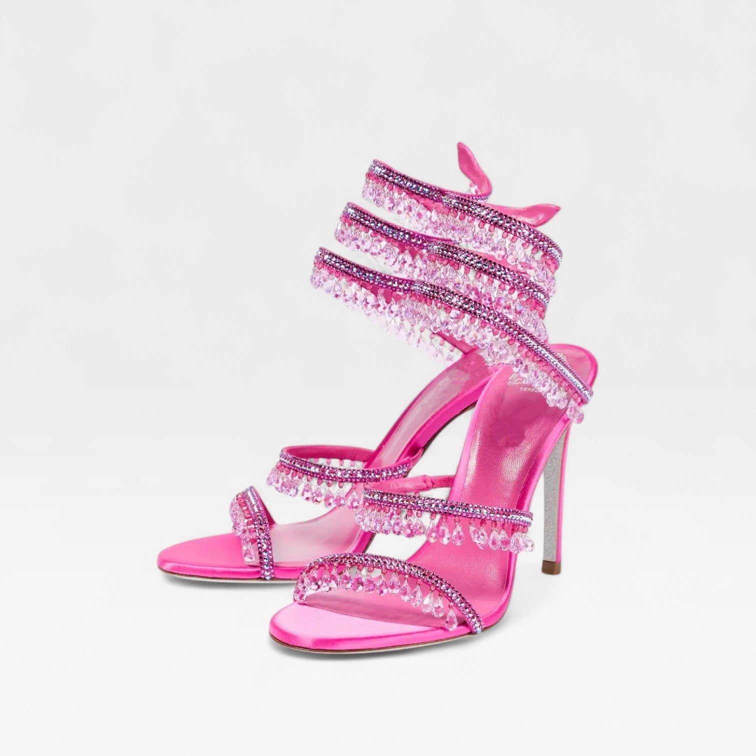 Women’s Crystal High Heel Sandals – Elegant Strappy Heels for Special Occasions