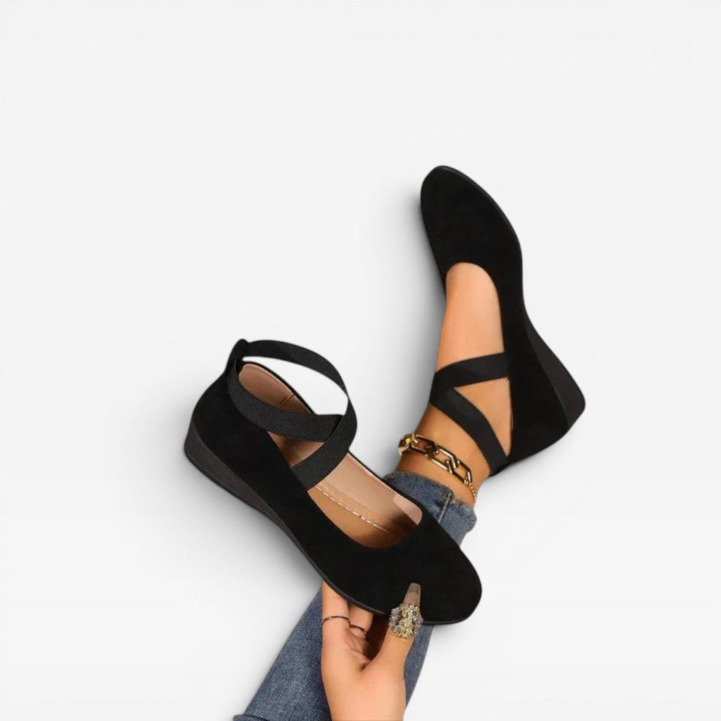 Women’s Strappy Ballet Flats – Minimalist Cross Strap Shoes