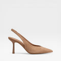 Women’s Nude Kitten Heels – Minimalist Slingback Pumps