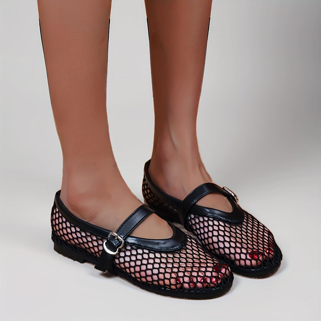 Women’s Breathable Mesh Ballet Flats for Summer