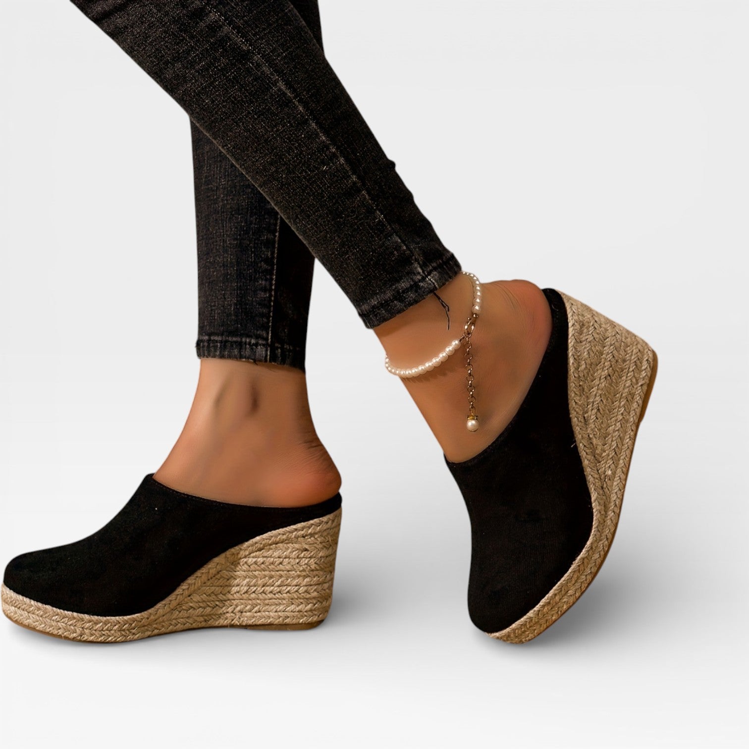 Women's Wedge Shoes Made of Velvet and Hemp Rope, Women's Shoes