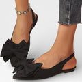Women’s Pointed Toe Slingback Flats with Bow