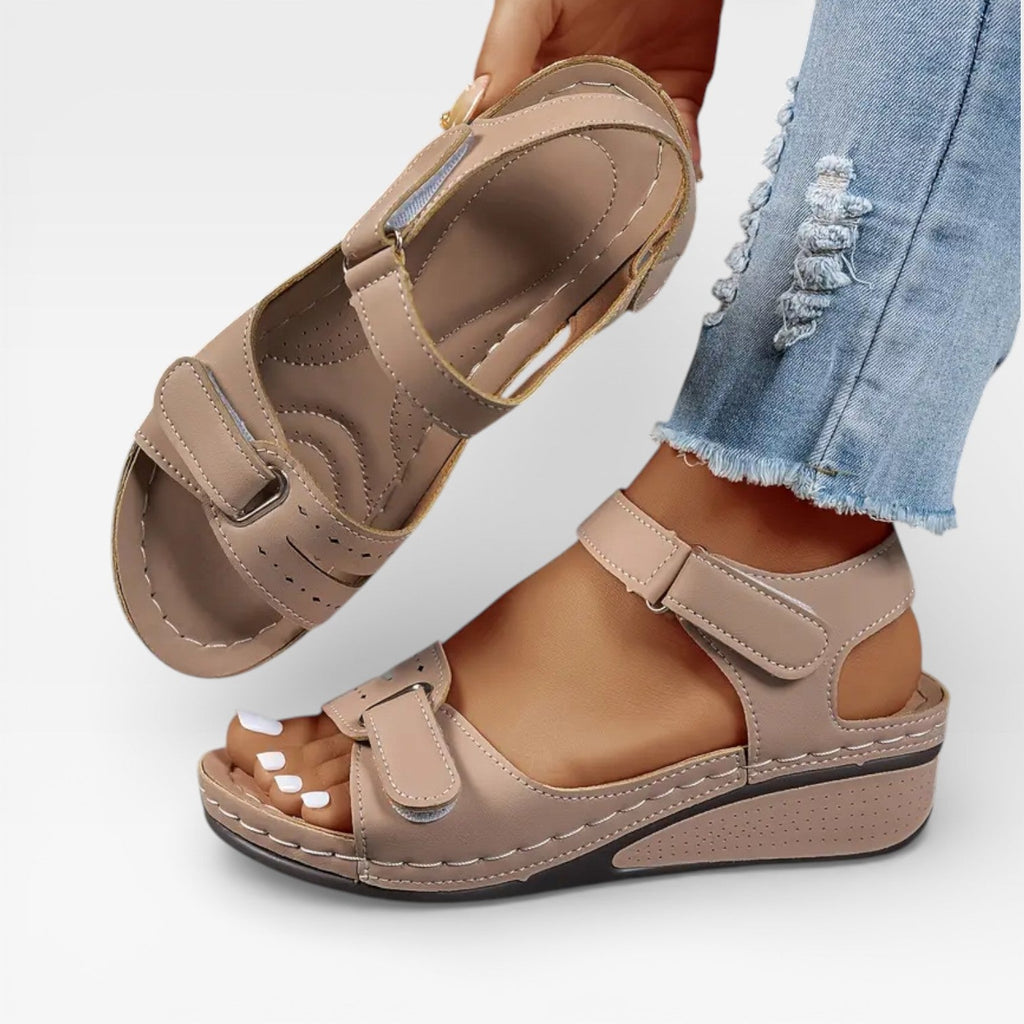 Women’s Comfortable Wedge Sandals – Adjustable Strap Summer Walking Shoes