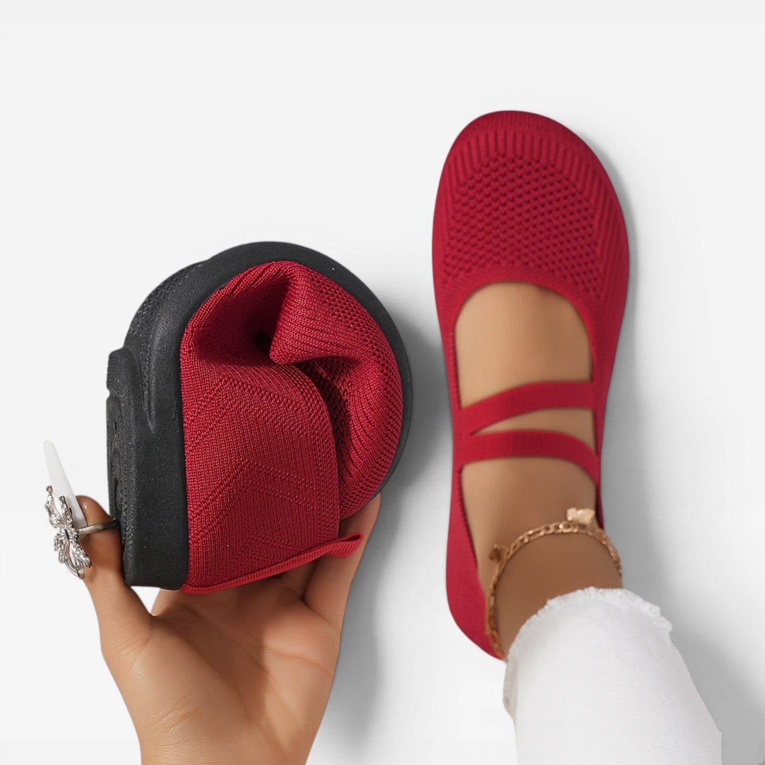 Women’s Mesh Trainers – Slip-On Lightweight Walking Shoes