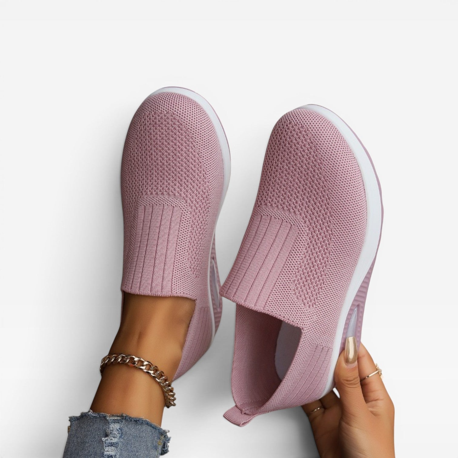 Women’s Breathable Lightweight Slip-On Trainers for Walking