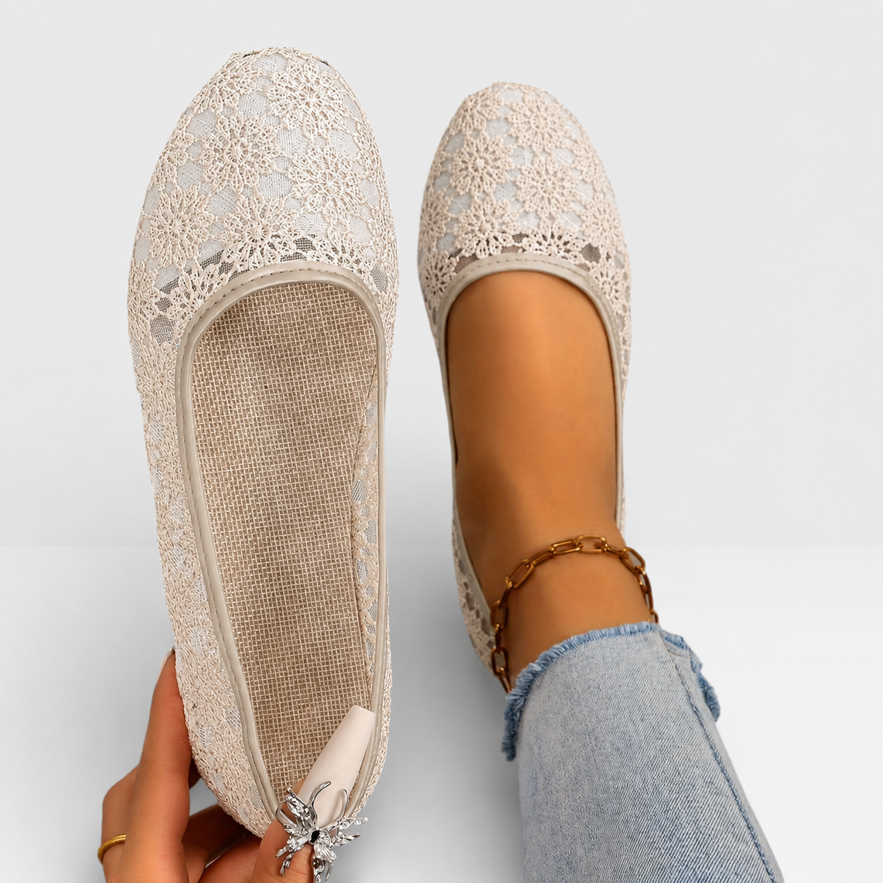 Women’s Comfortable Mesh Ballet Flats for Spring
