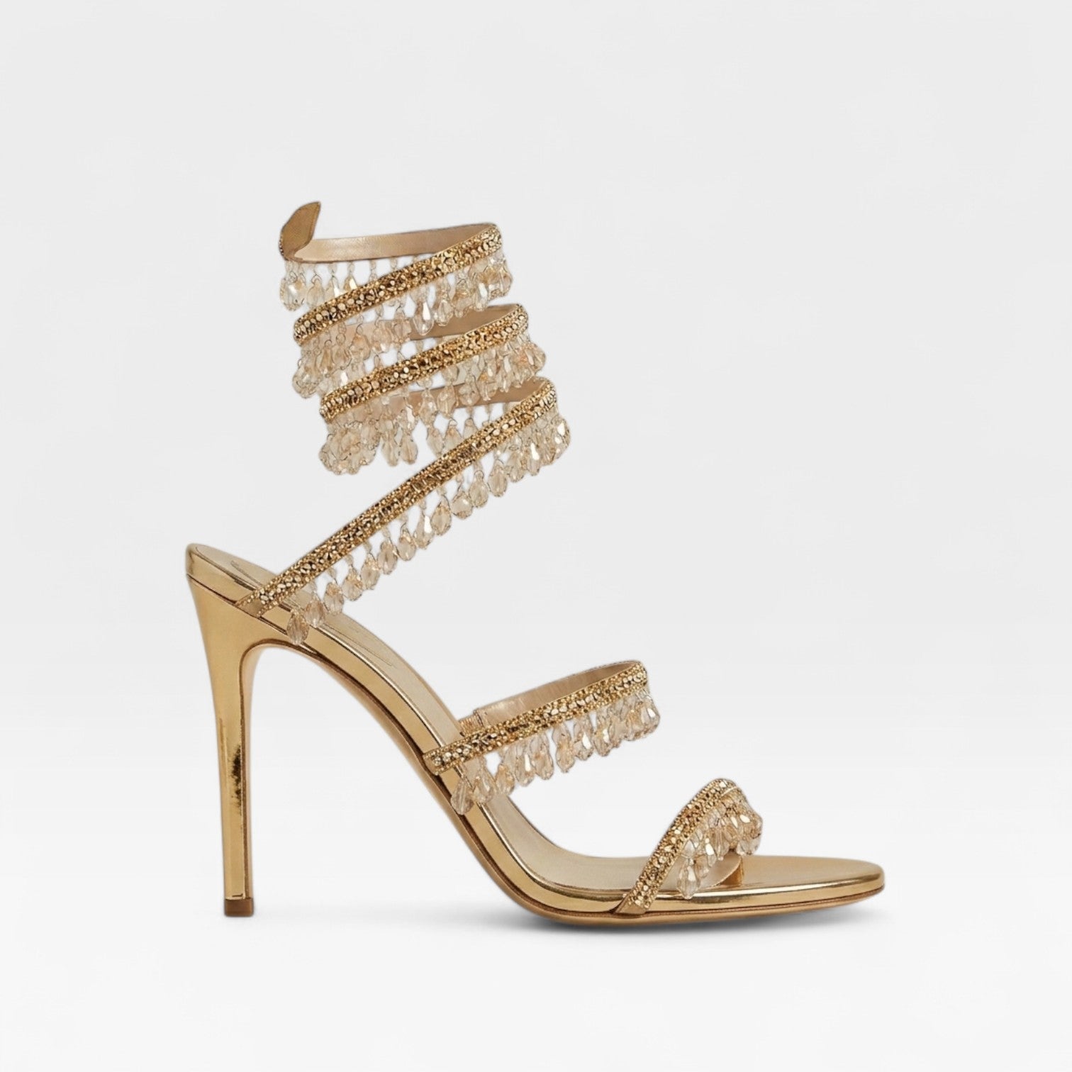 Women’s Crystal High Heel Sandals – Elegant Strappy Heels for Special Occasions