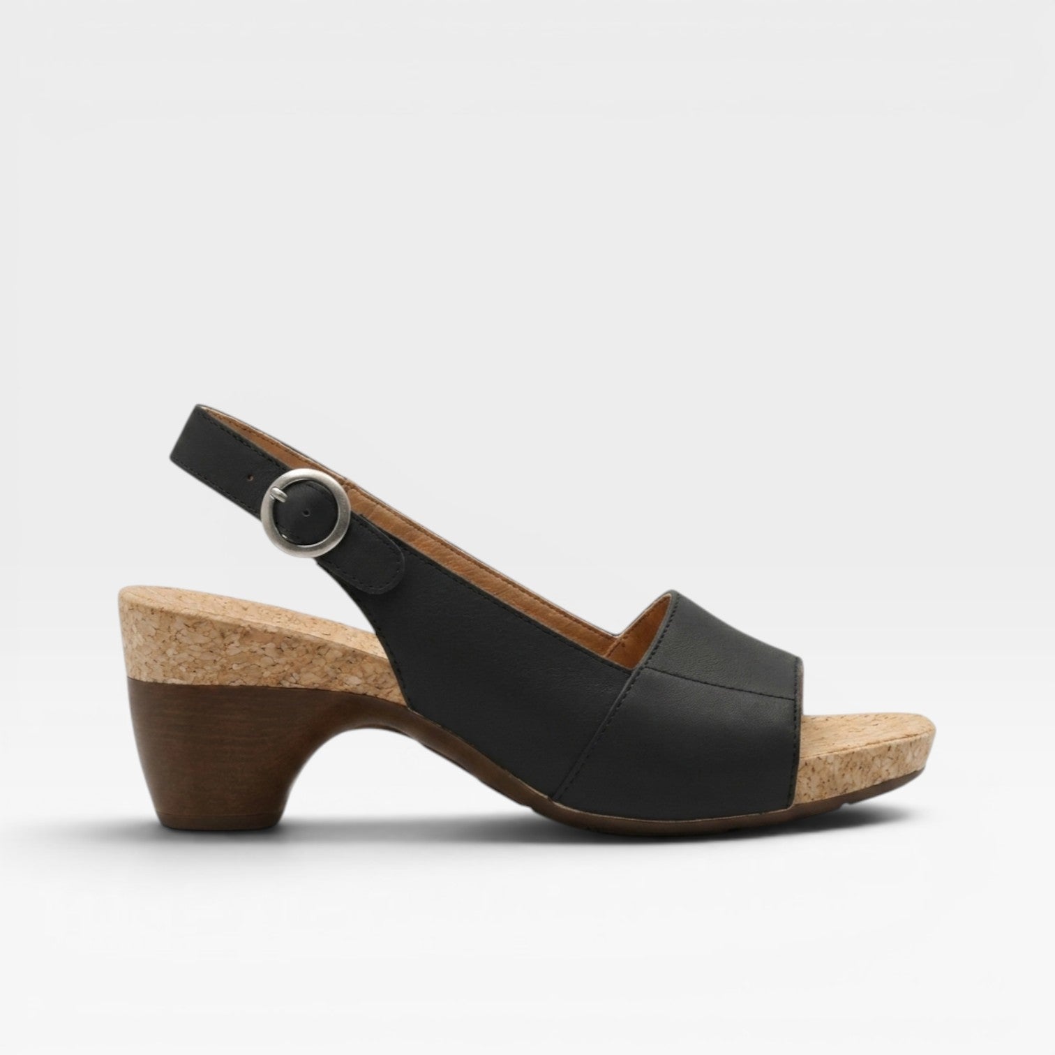 Women's Block Heel Sandals – Ankle Strap Comfortable Open Toe Style