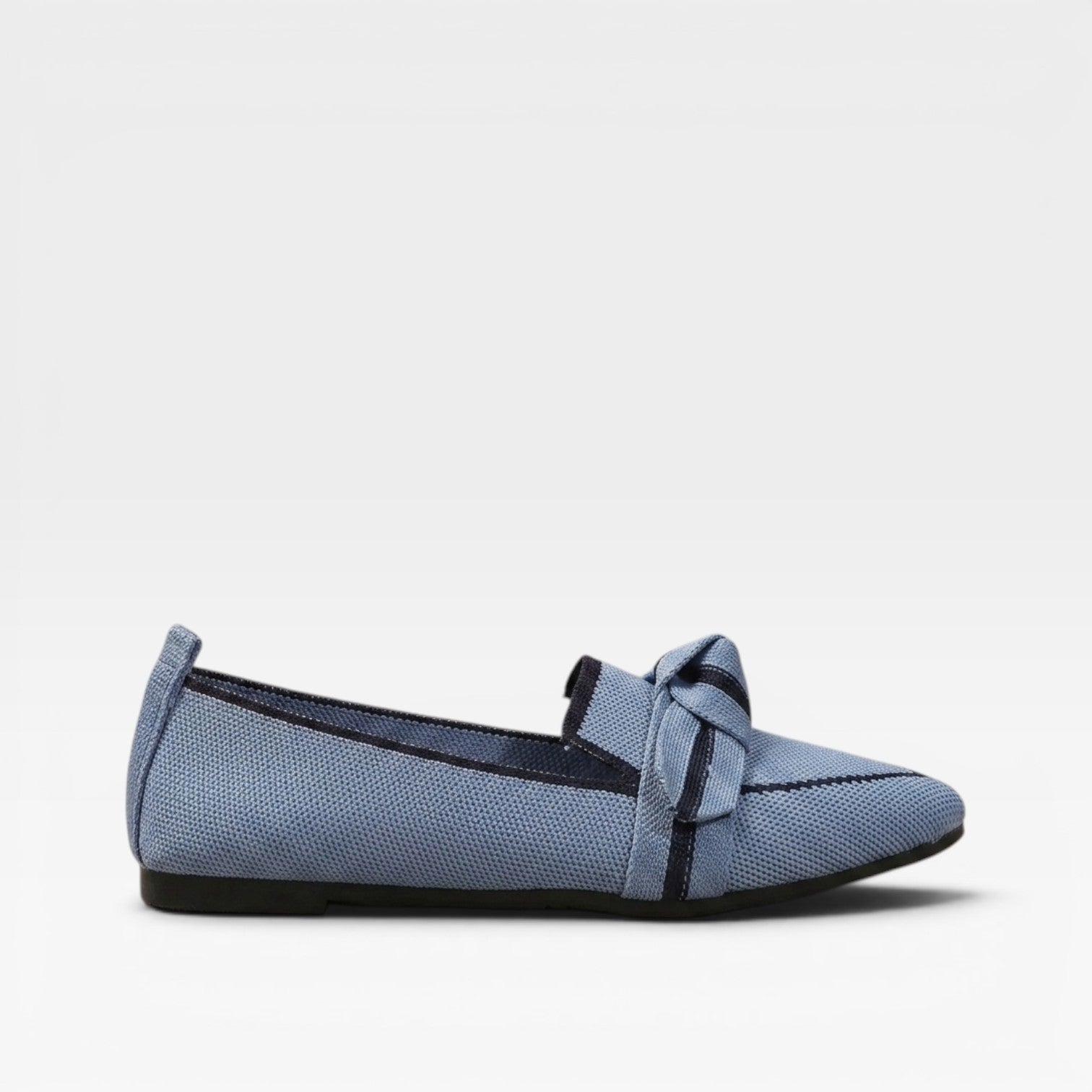 Women’s Pointed Toe Loafers – Knit Slip-On Casual Shoes