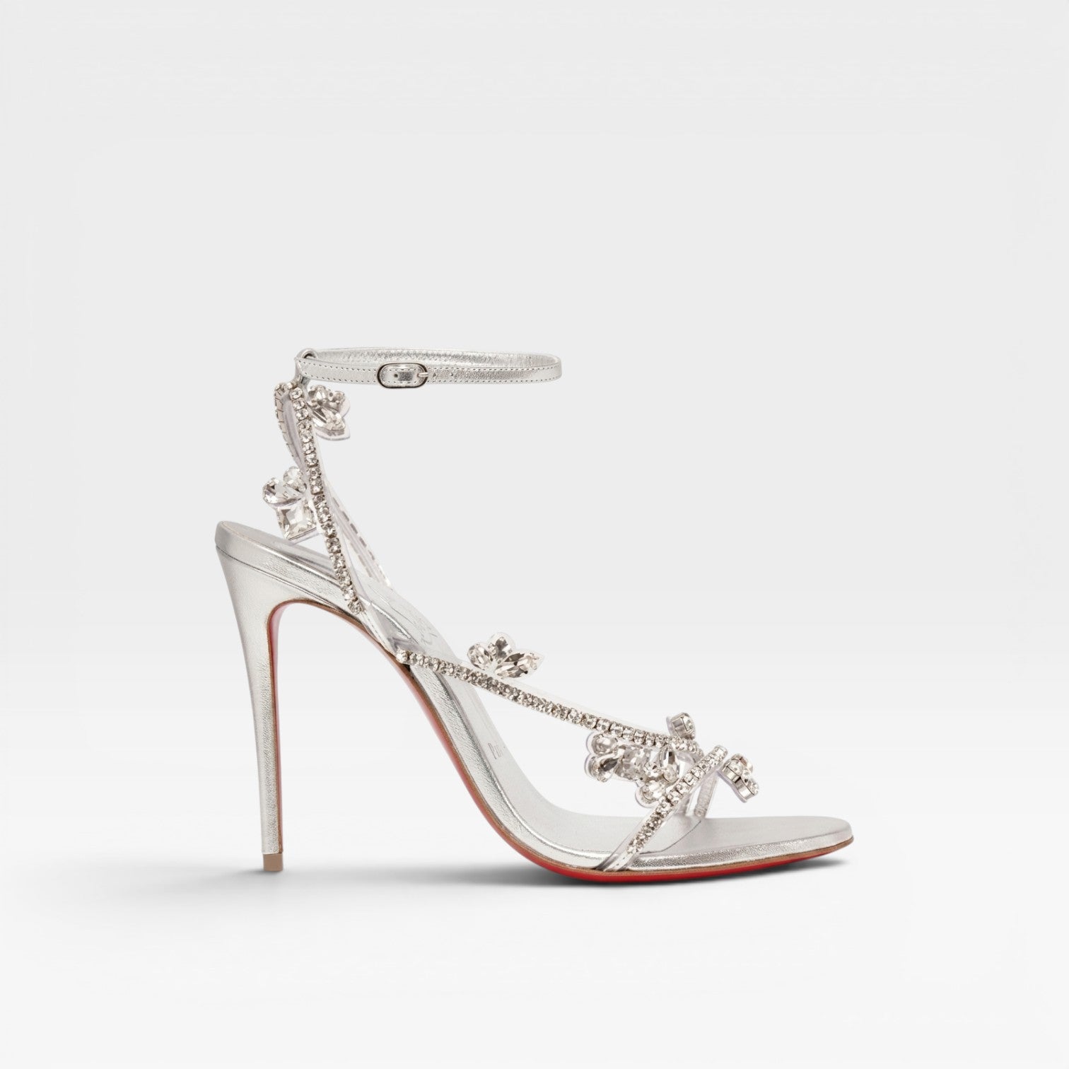 Women's Embellished Strappy Heels – Elegant Stiletto Ankle Strap Sandals for Special Occasions