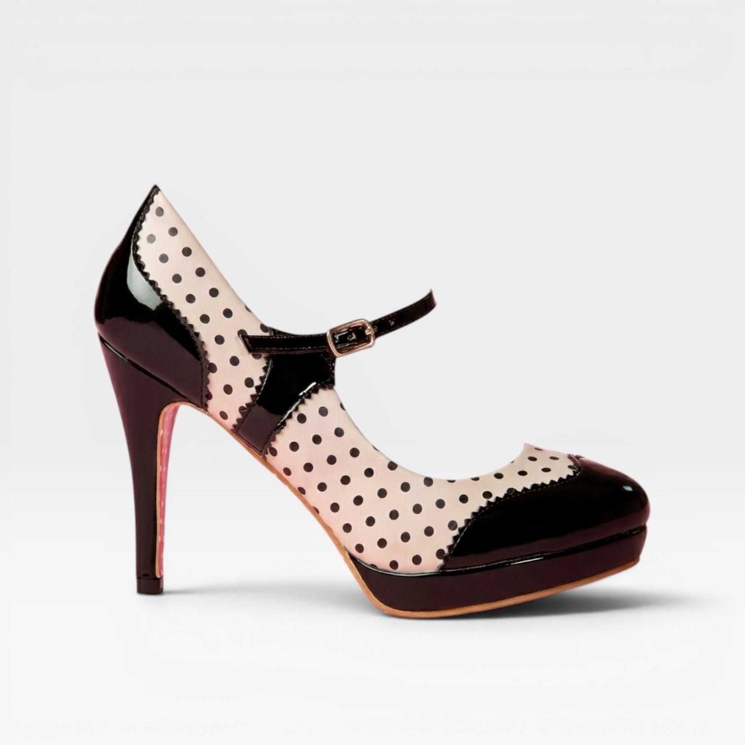 Women's Vintage Polka Dot Mary Jane Pumps – Elegant Retro Heels for Special Occasions