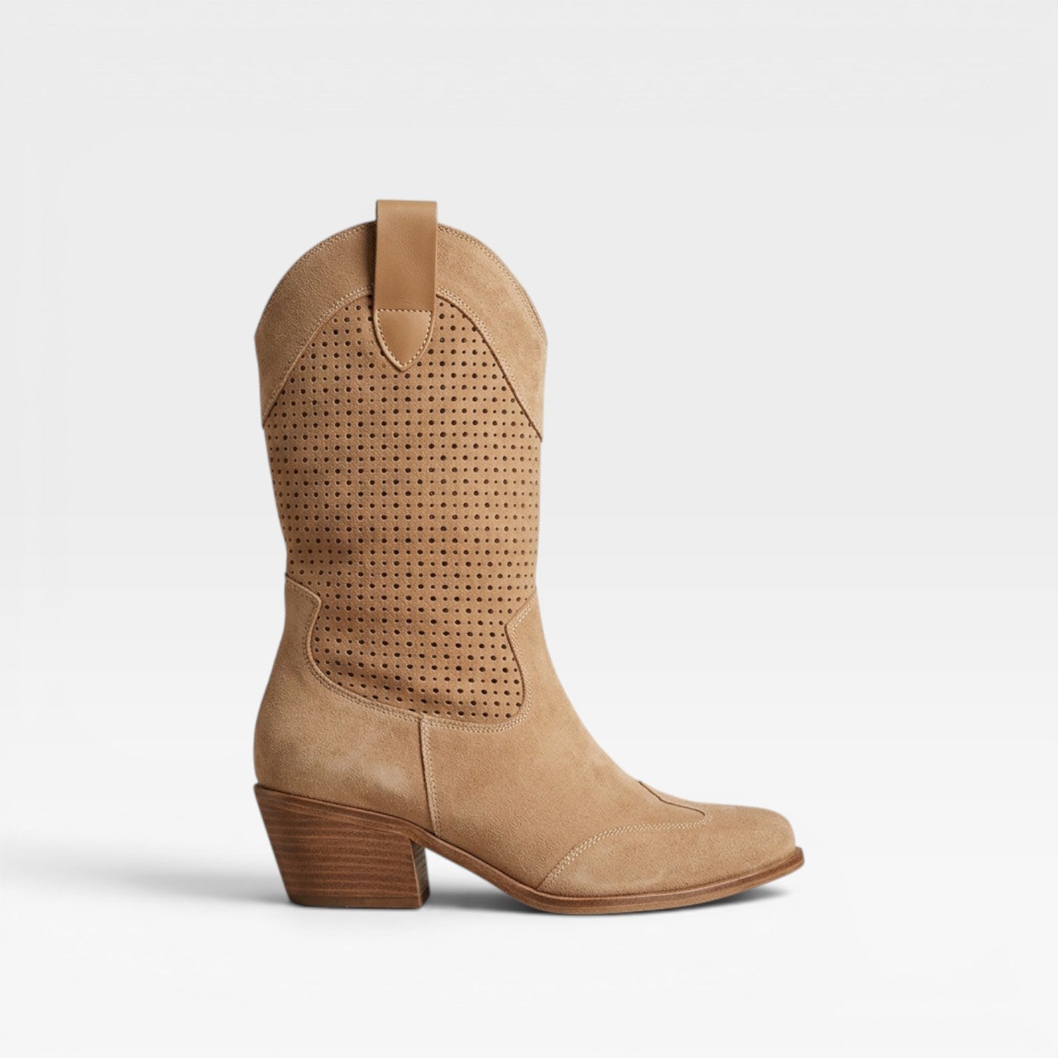 Women’s Western Cowgirl Boots – Breathable Perforated Summer Boots