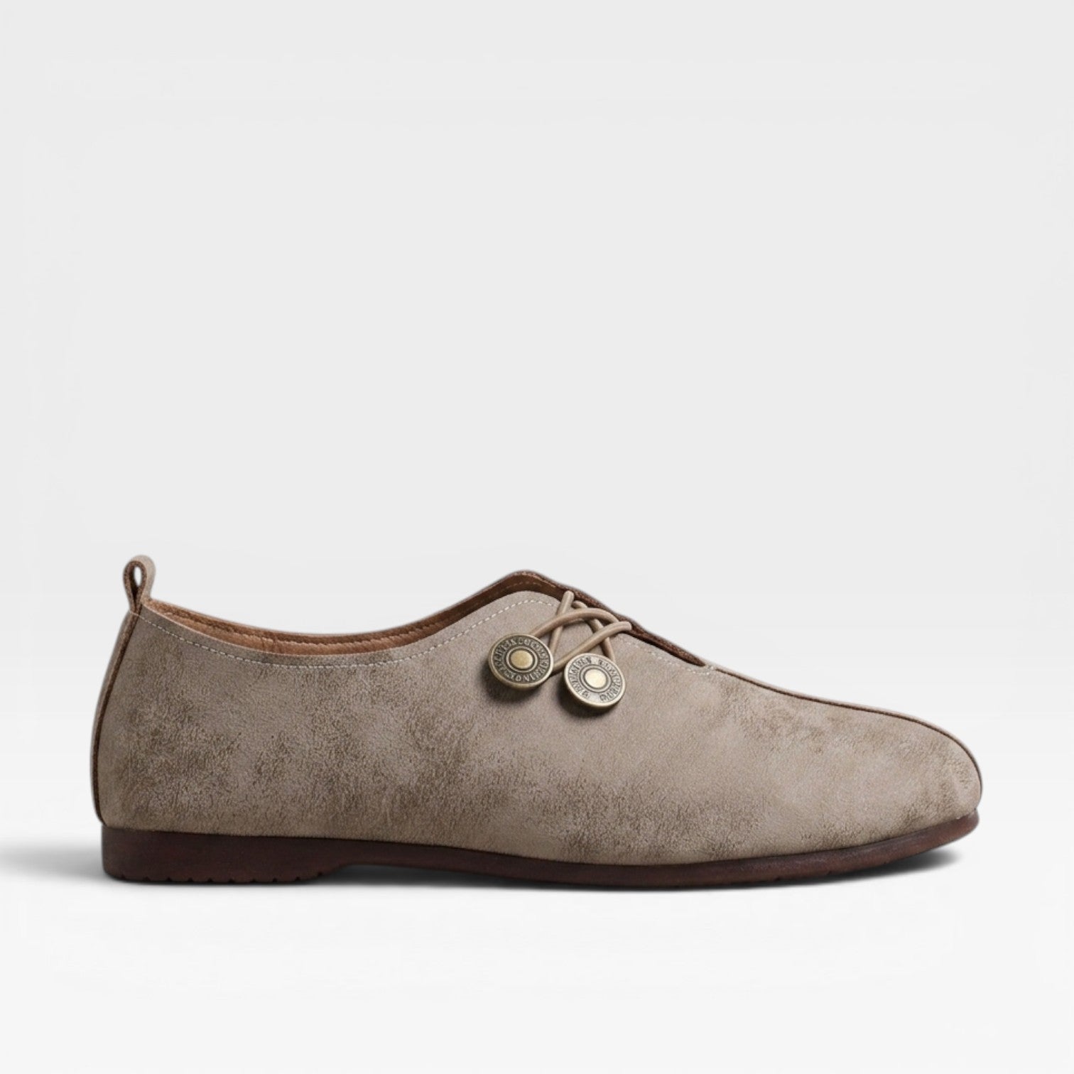Women's Soft Slip On Flat Shoes – Vintage Button Comfortable Loafers