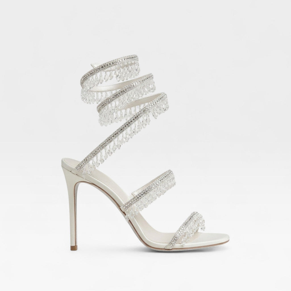 Women’s Crystal High Heel Sandals – Elegant Strappy Heels for Special Occasions