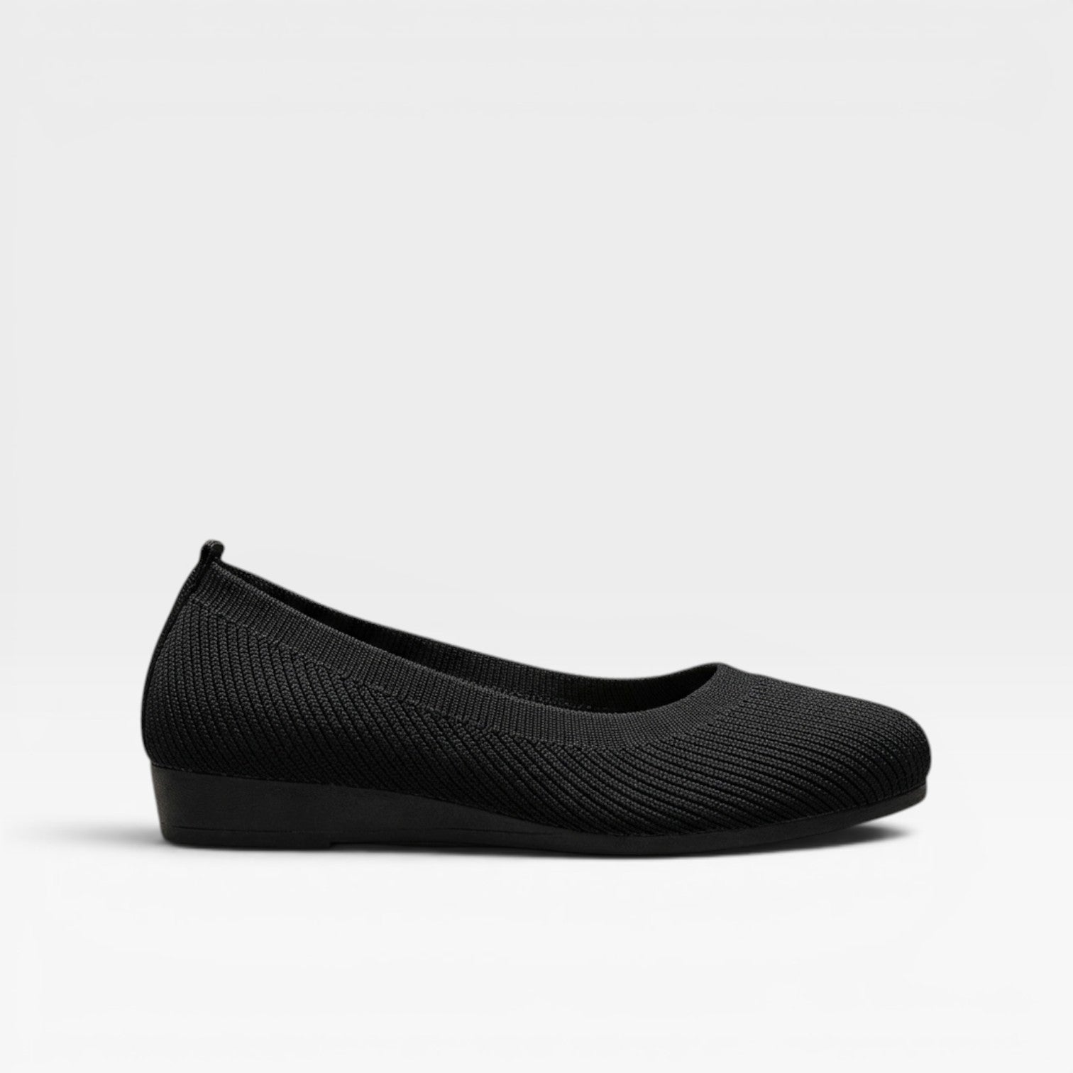 Women's Knit Ballet Flats – Cushioned Slip On Round Toe Shoes