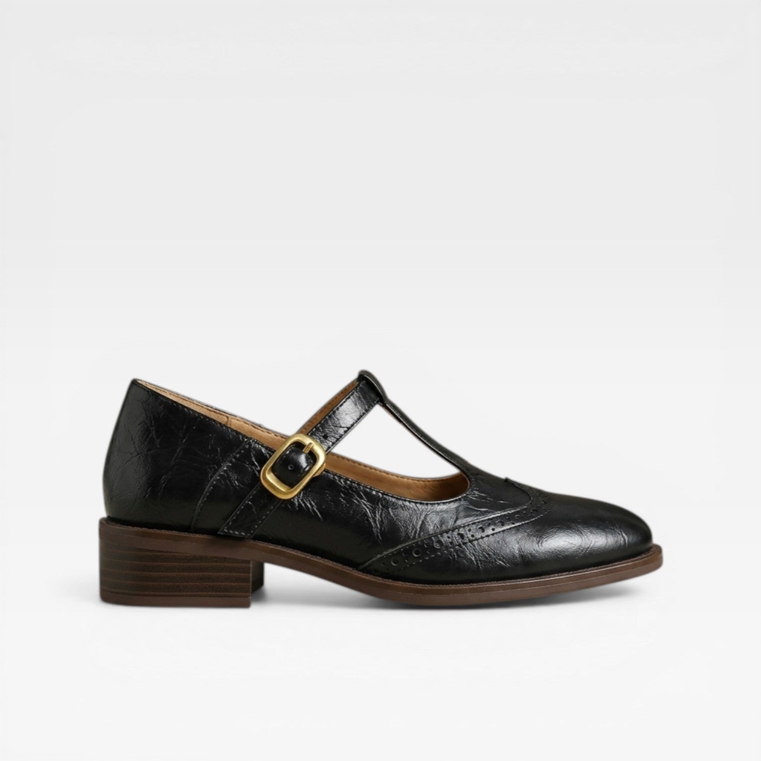 Women’s Leather Mary Jane Flats – Classic Vintage Style Shoes