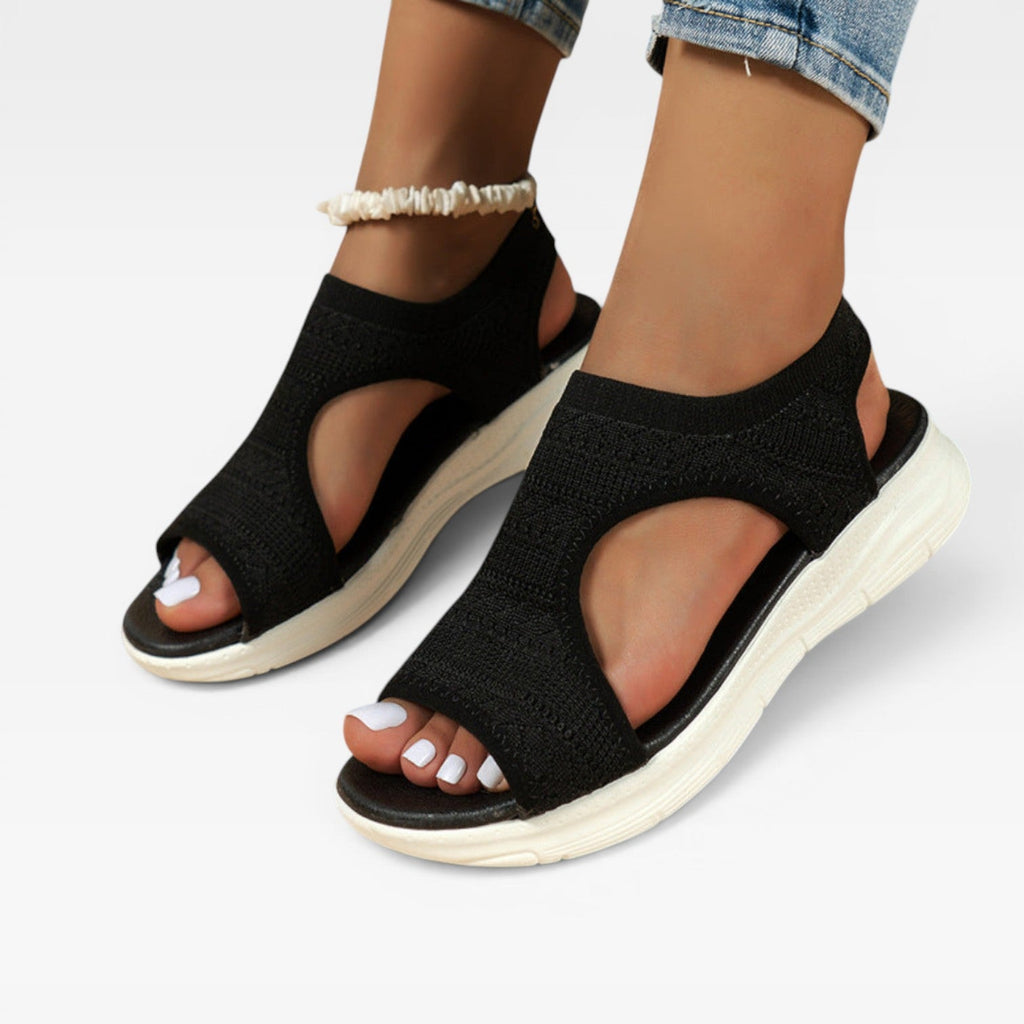 Women’s Breathable Knit Walking Sandals – Slip-On Comfort Sandals for Everyday Wear