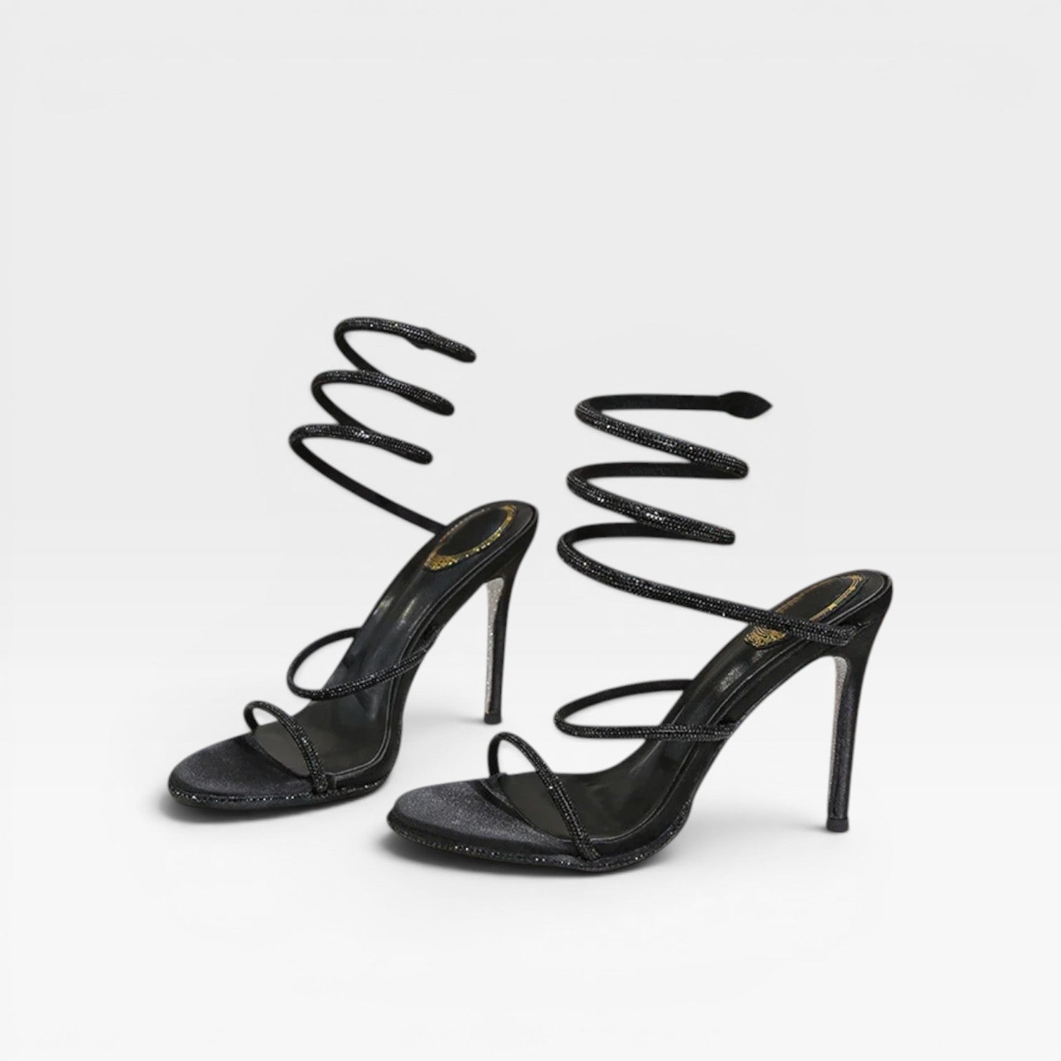 Women's Diamante Stiletto Sandals – Elegant Ankle Wrap Heels for Special Occasions