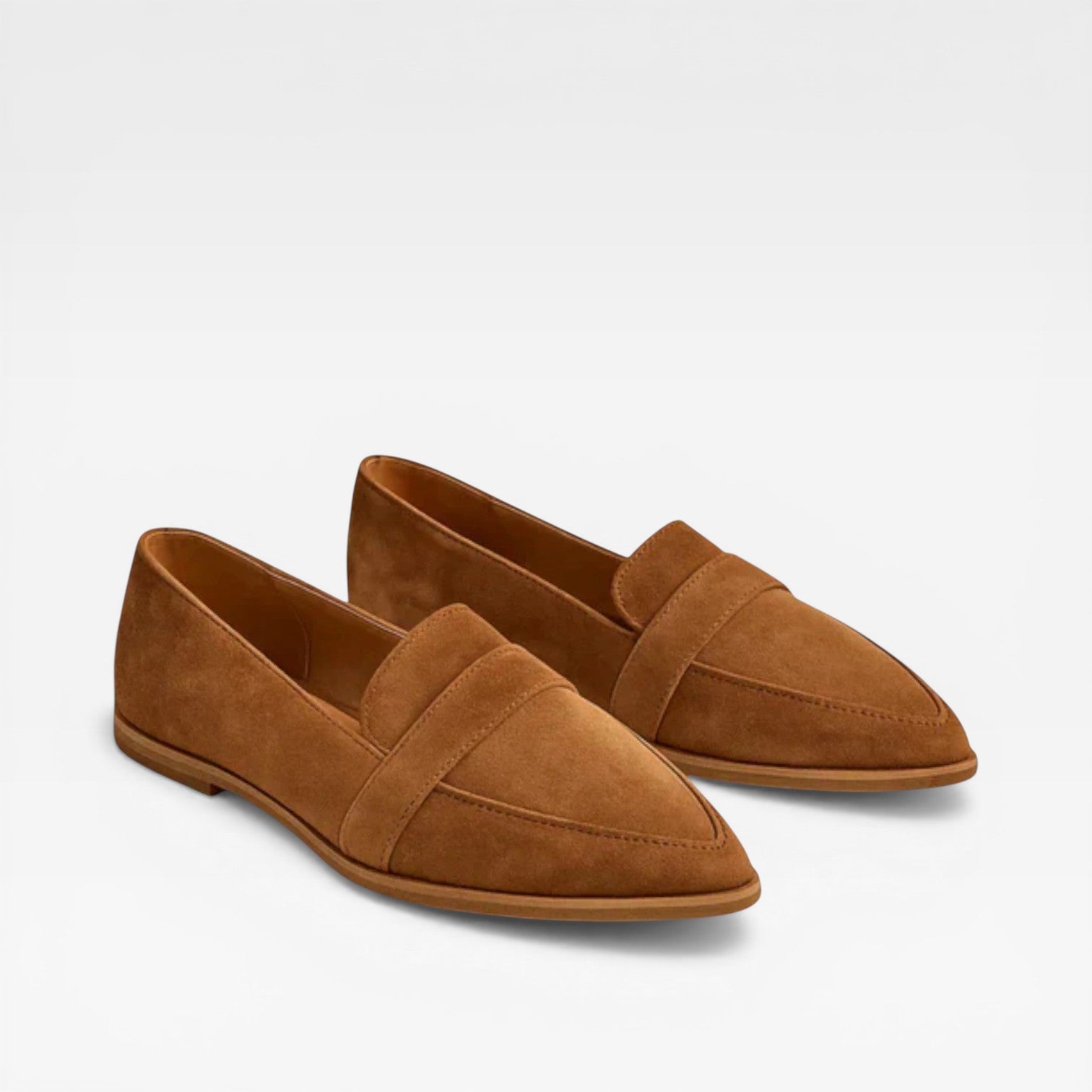 Women’s Pointed Toe Suede Loafers – Elegant Style