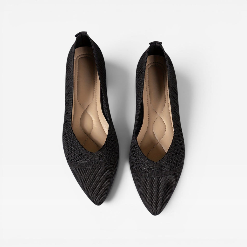 Women’s Pointed Ballet Flats – Breathable Knit Flat Shoes