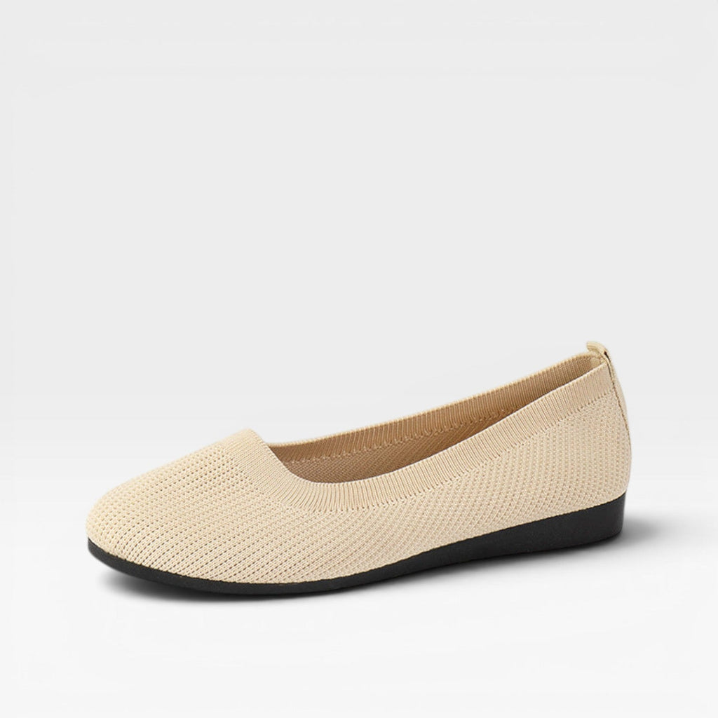 Women's Knit Ballet Flats – Cushioned Slip On Round Toe Shoes