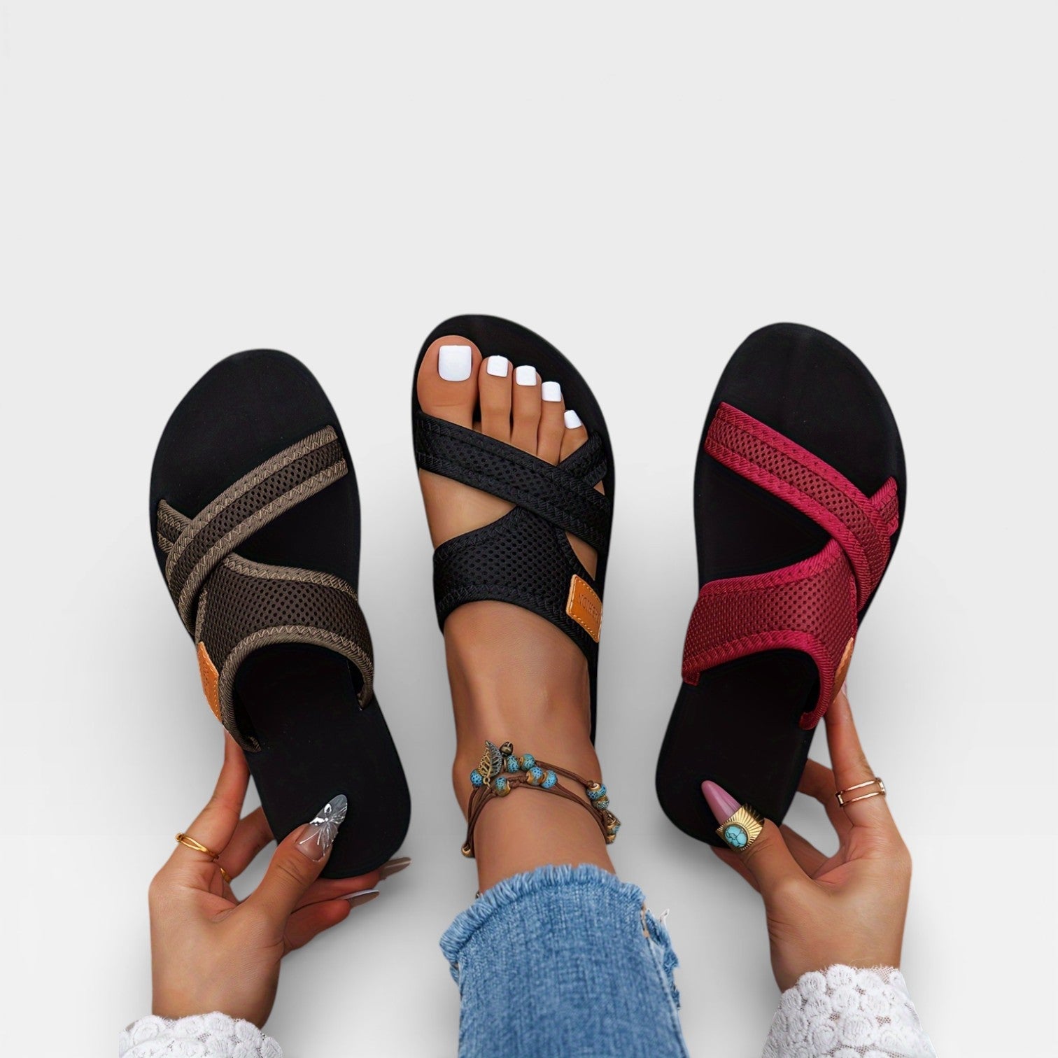 Women’s Lightweight Flat Sandals – Breathable Daily Wear