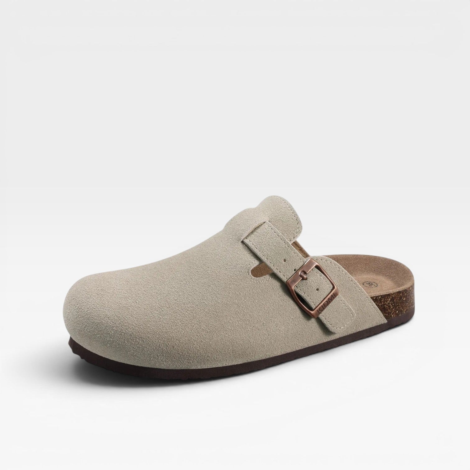 Women's Suede Cork Clogs – Comfortable Slip On Closed Toe Mules
