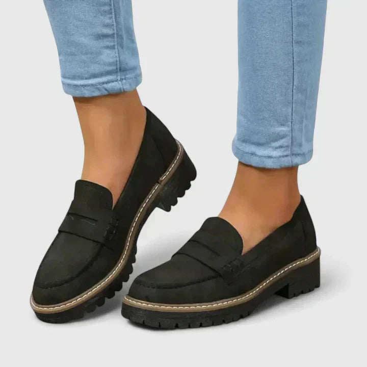 Women’s Slip On Loafers Suede Look Comfortable Walking Shoes