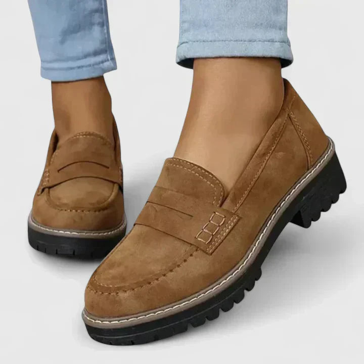 Women’s Slip On Loafers Suede Look Comfortable Walking Shoes