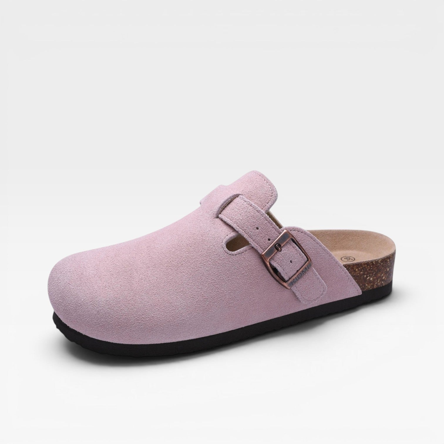 Women's Suede Cork Clogs – Comfortable Slip On Closed Toe Mules
